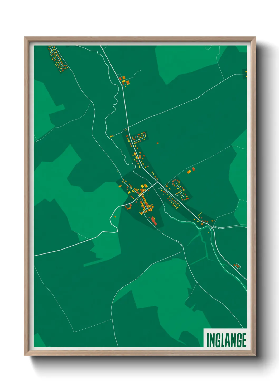 Une affiche de carte sur Inglange
