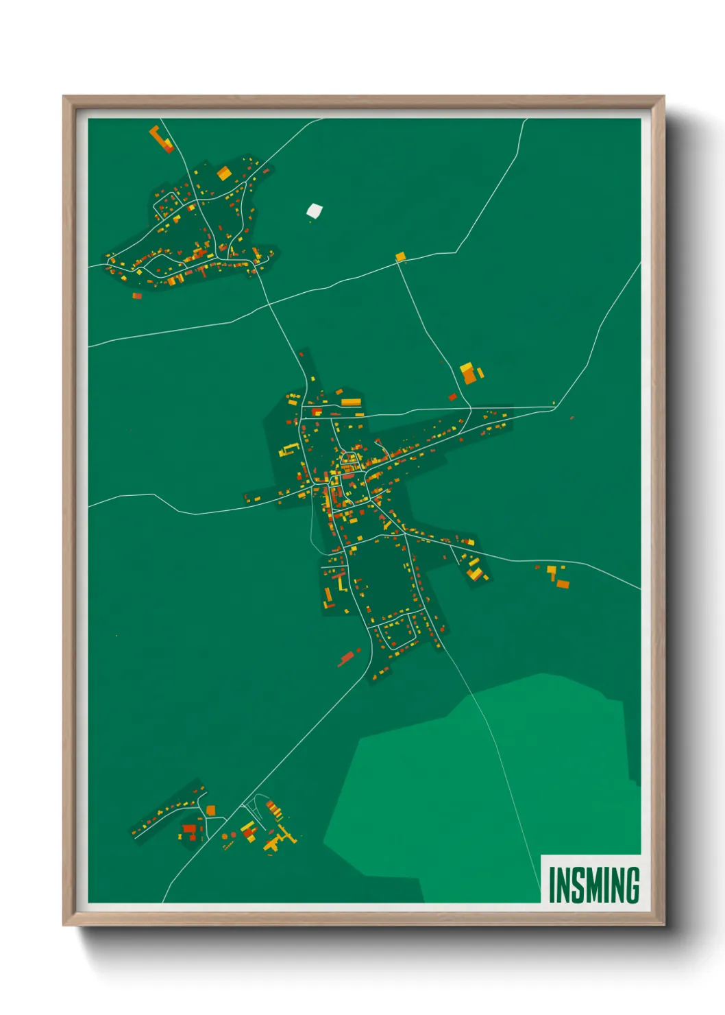 Une affiche de carte sur Insming
