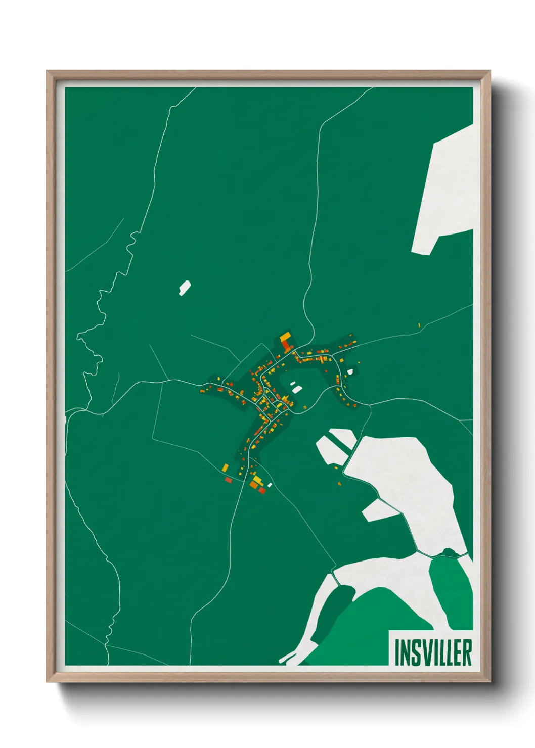 Une affiche de carte sur Insviller