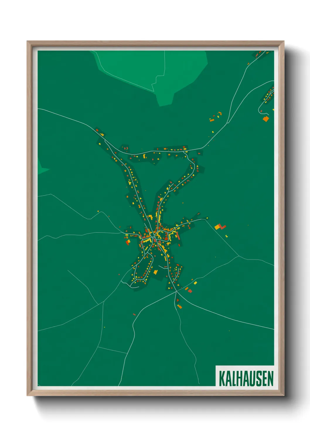 Une affiche de carte sur Kalhausen