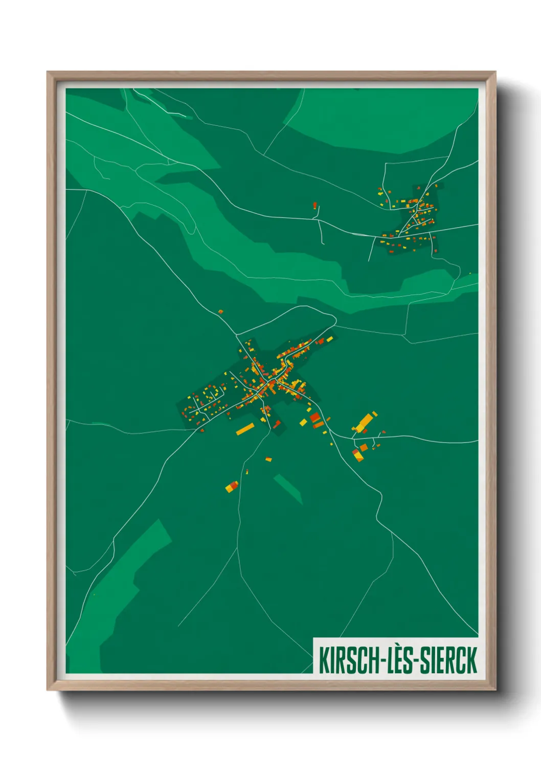 Une affiche de carte sur Kirsch-lès-Sierck