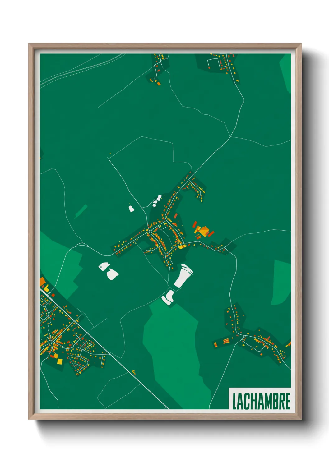 Une affiche de carte sur Lachambre