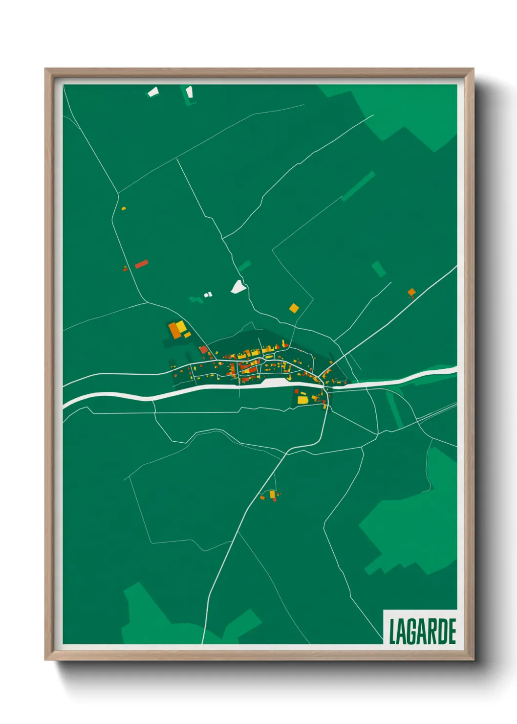 Une affiche de carte sur Lagarde