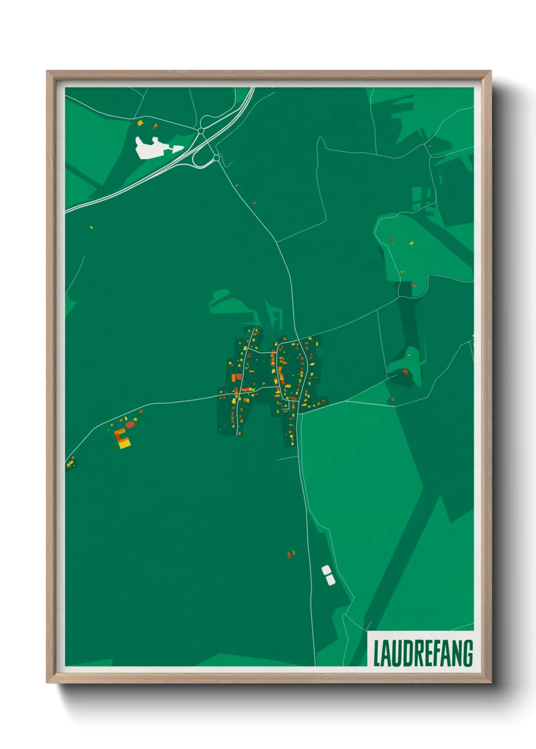 Une affiche de carte sur Laudrefang