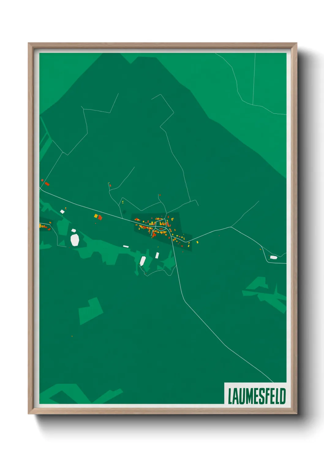 Une affiche de carte sur Laumesfeld