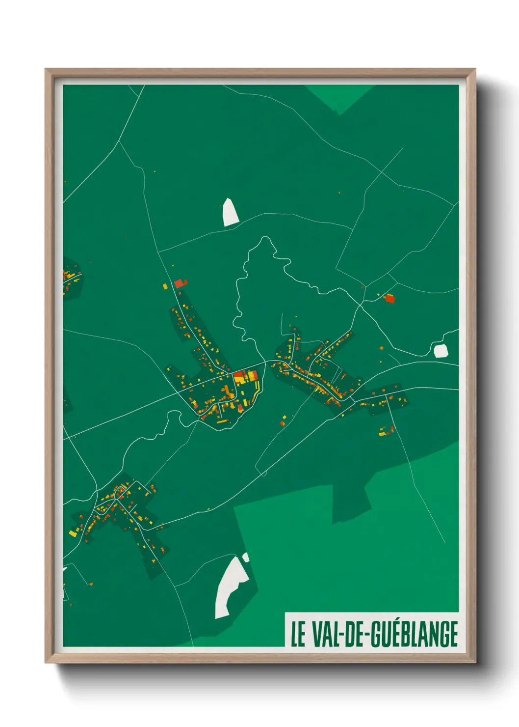 Une affiche de carte sur Le Val-de-Guéblange
