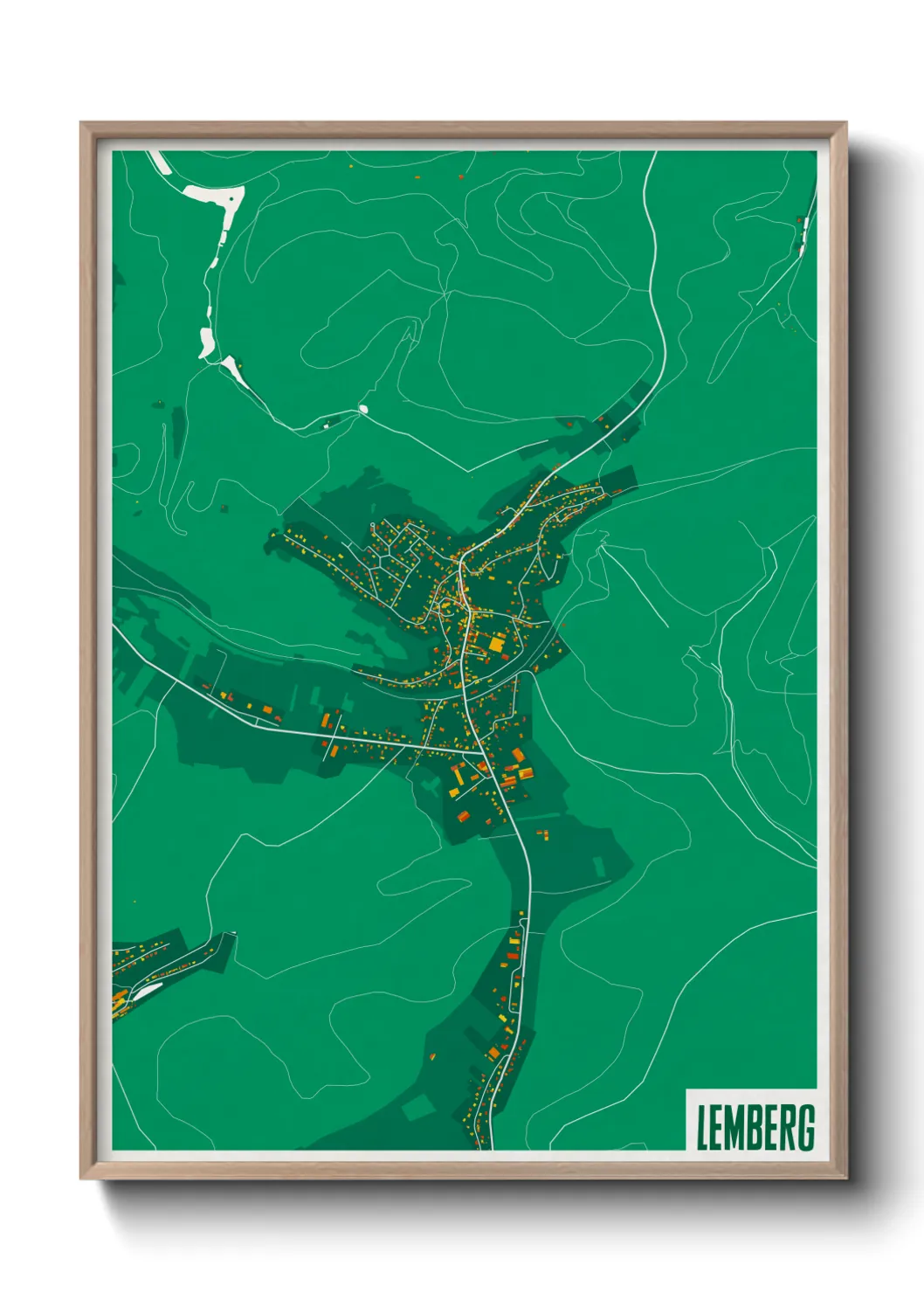 Une affiche de carte sur Lemberg