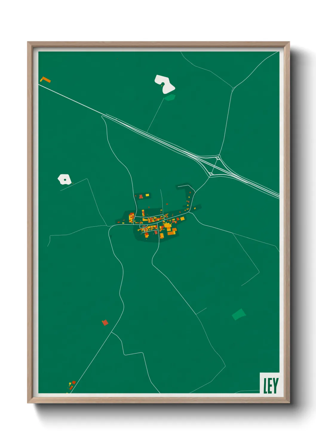 Une affiche de carte sur Ley