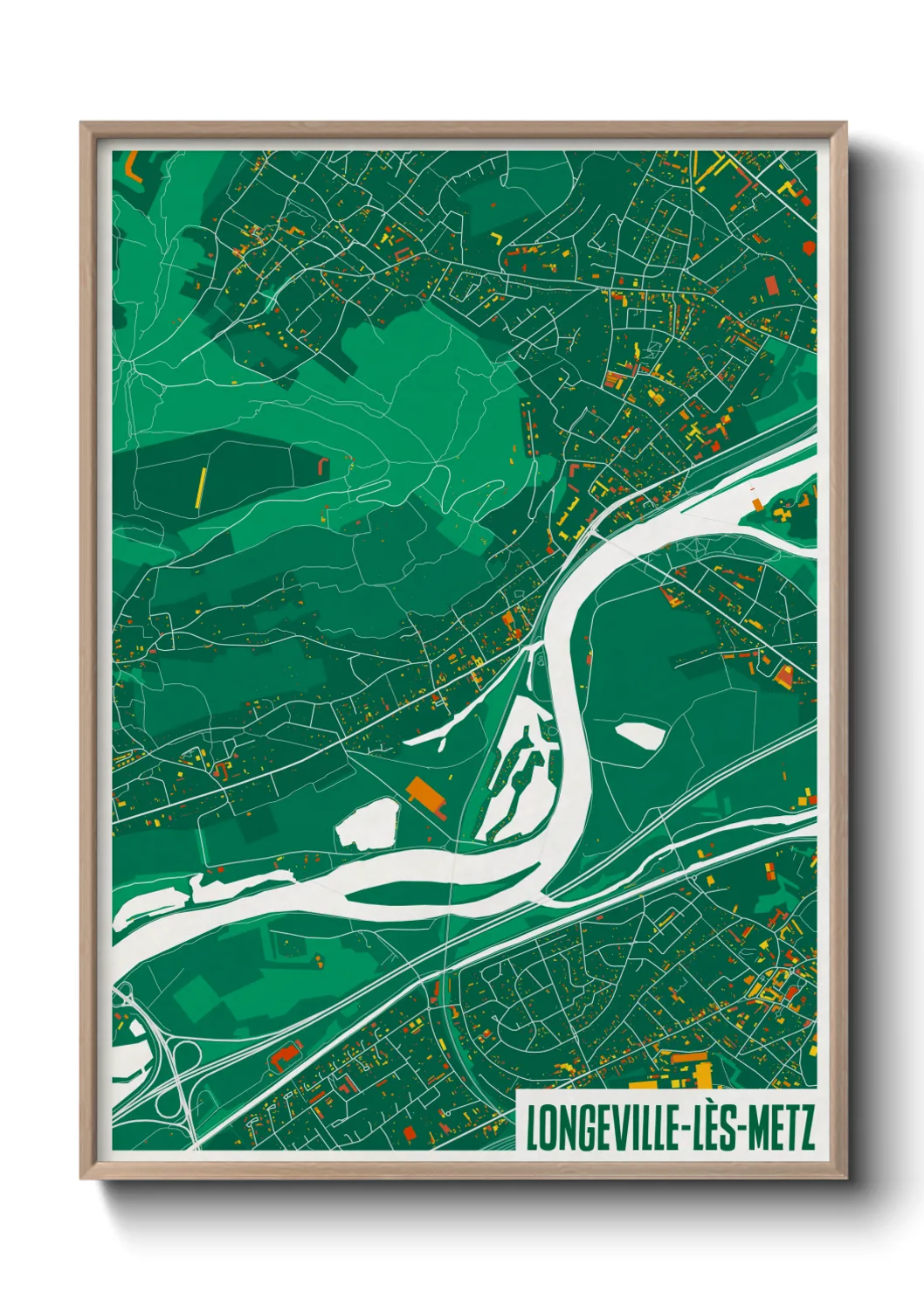 Un poster carteLongeville-lès-Metz