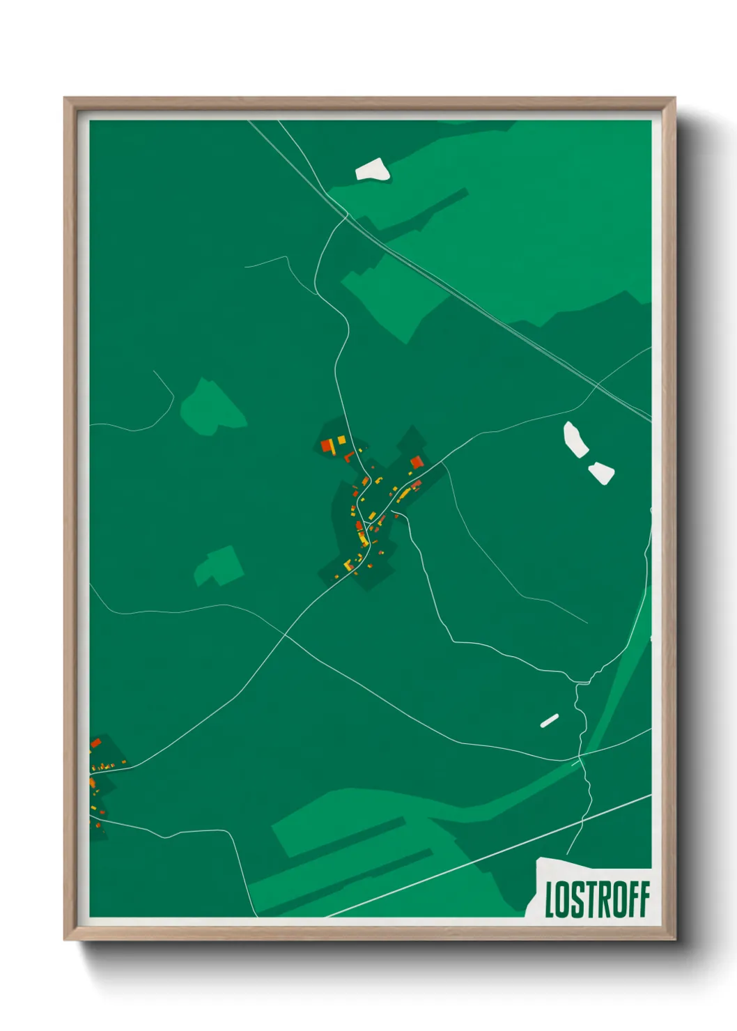 Une affiche de carte sur Lostroff