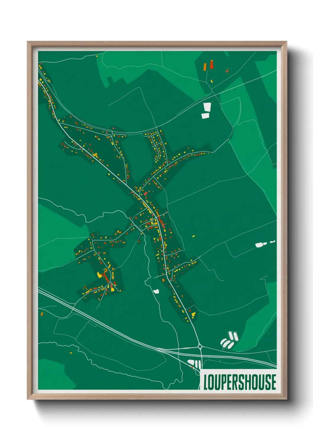 Une affiche de carte sur Loupershouse