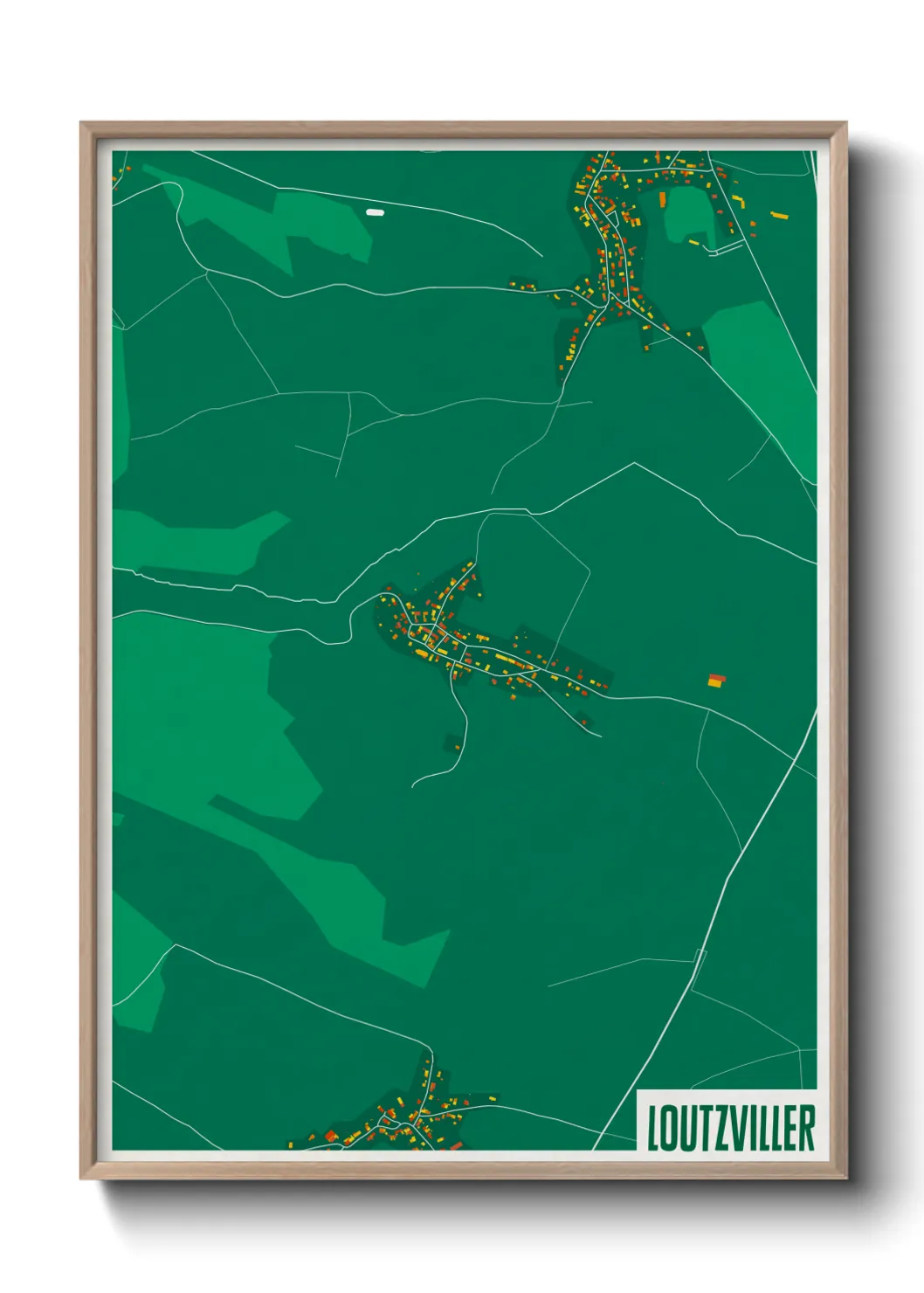 Une affiche de carte sur Loutzviller