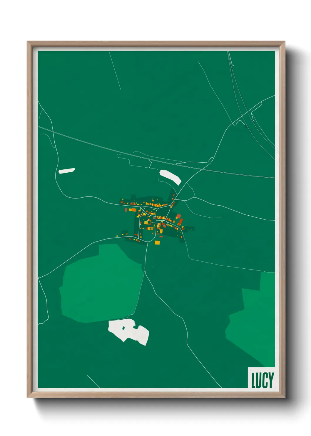 Une affiche de carte sur Lucy