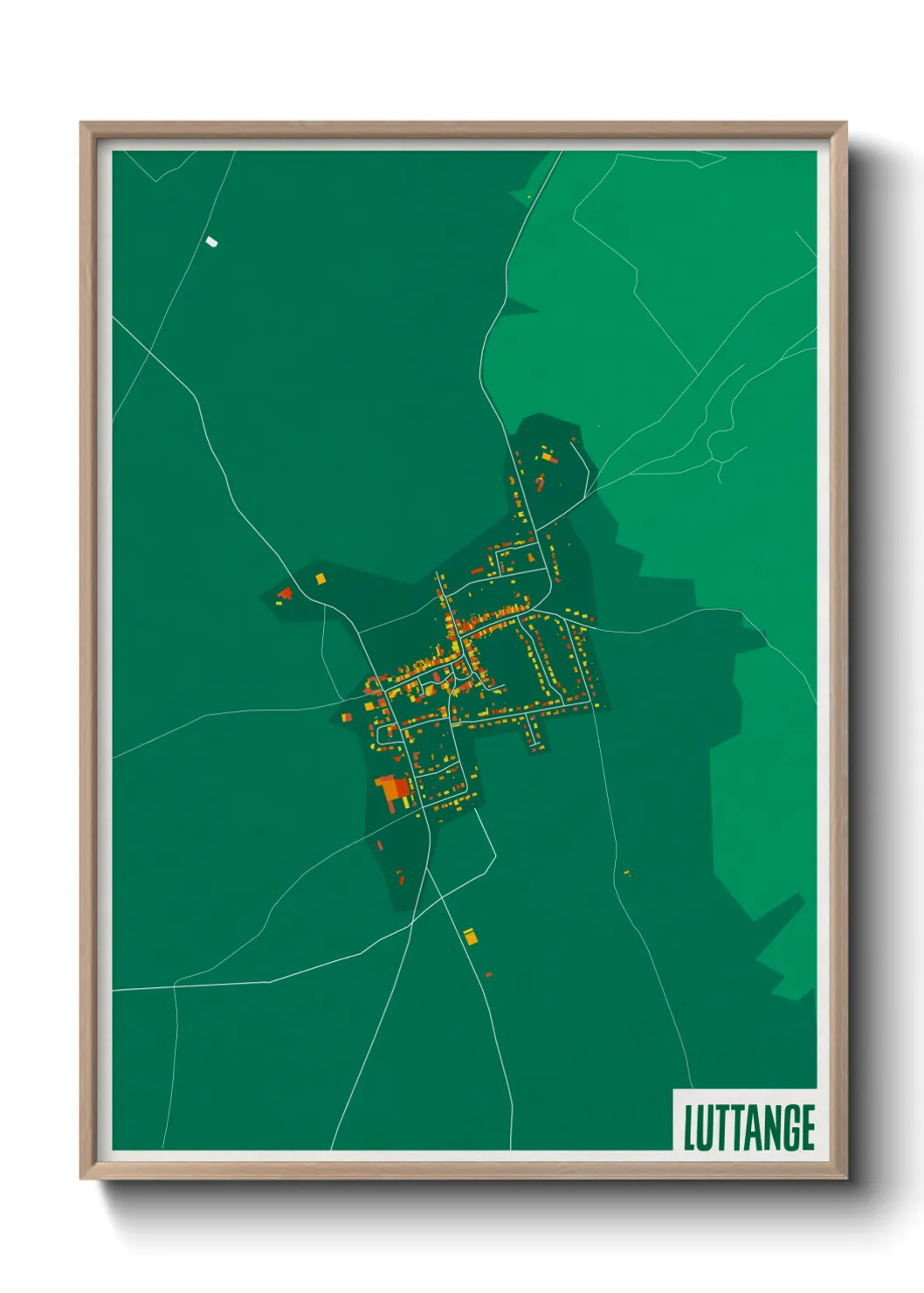 Une affiche de carte sur Luttange