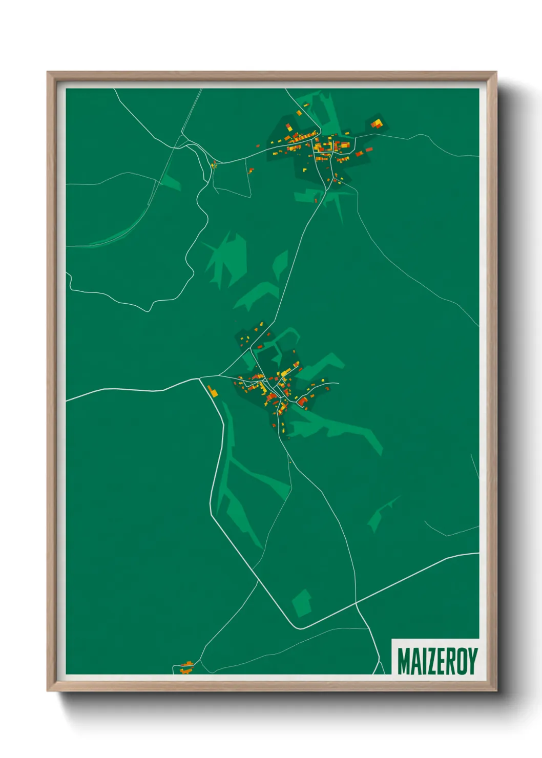 Une affiche de carte sur Maizeroy