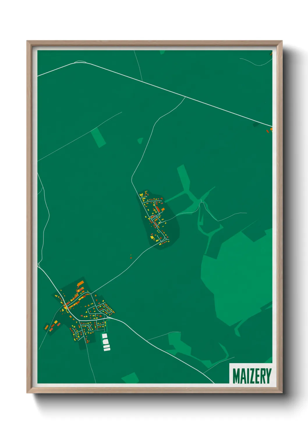 Une affiche de carte sur Maizery