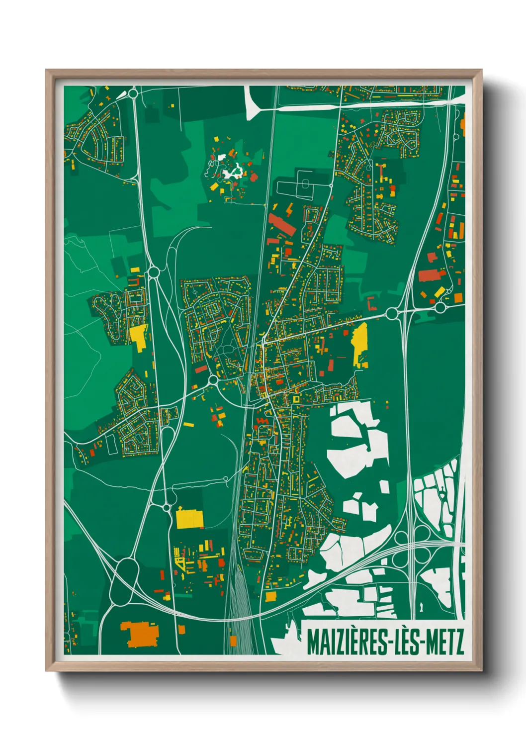 Un poster carteMaizières-lès-Metz