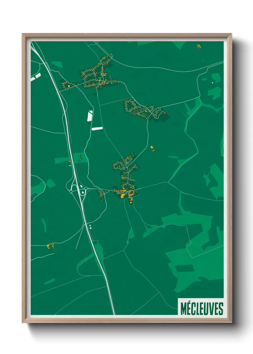 Une affiche de carte sur Mécleuves