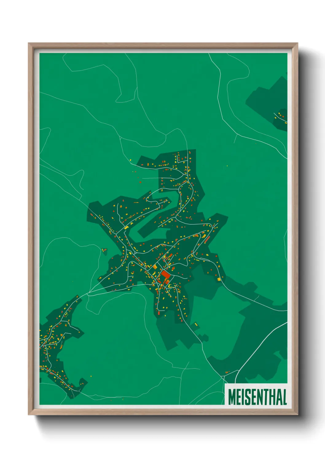 Une affiche de carte sur Meisenthal