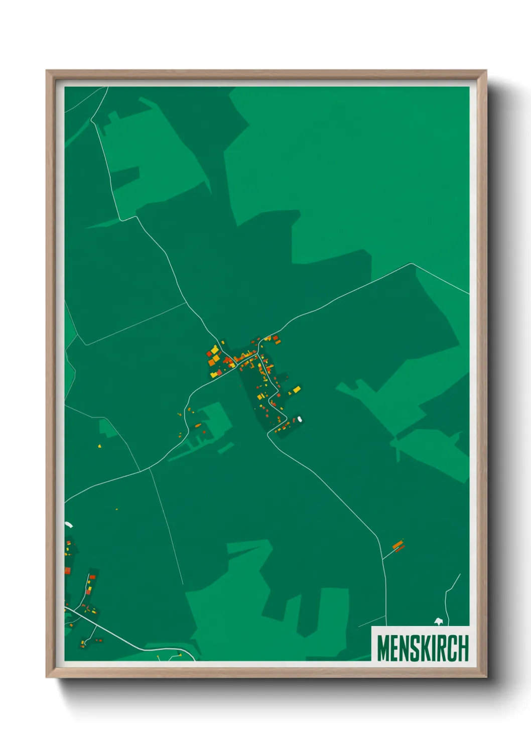 Une affiche de carte sur Menskirch