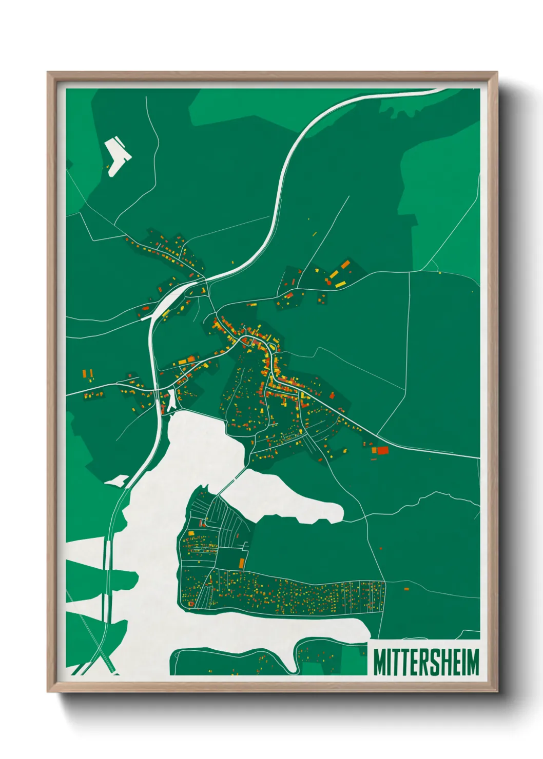 Une affiche de carte sur Mittersheim