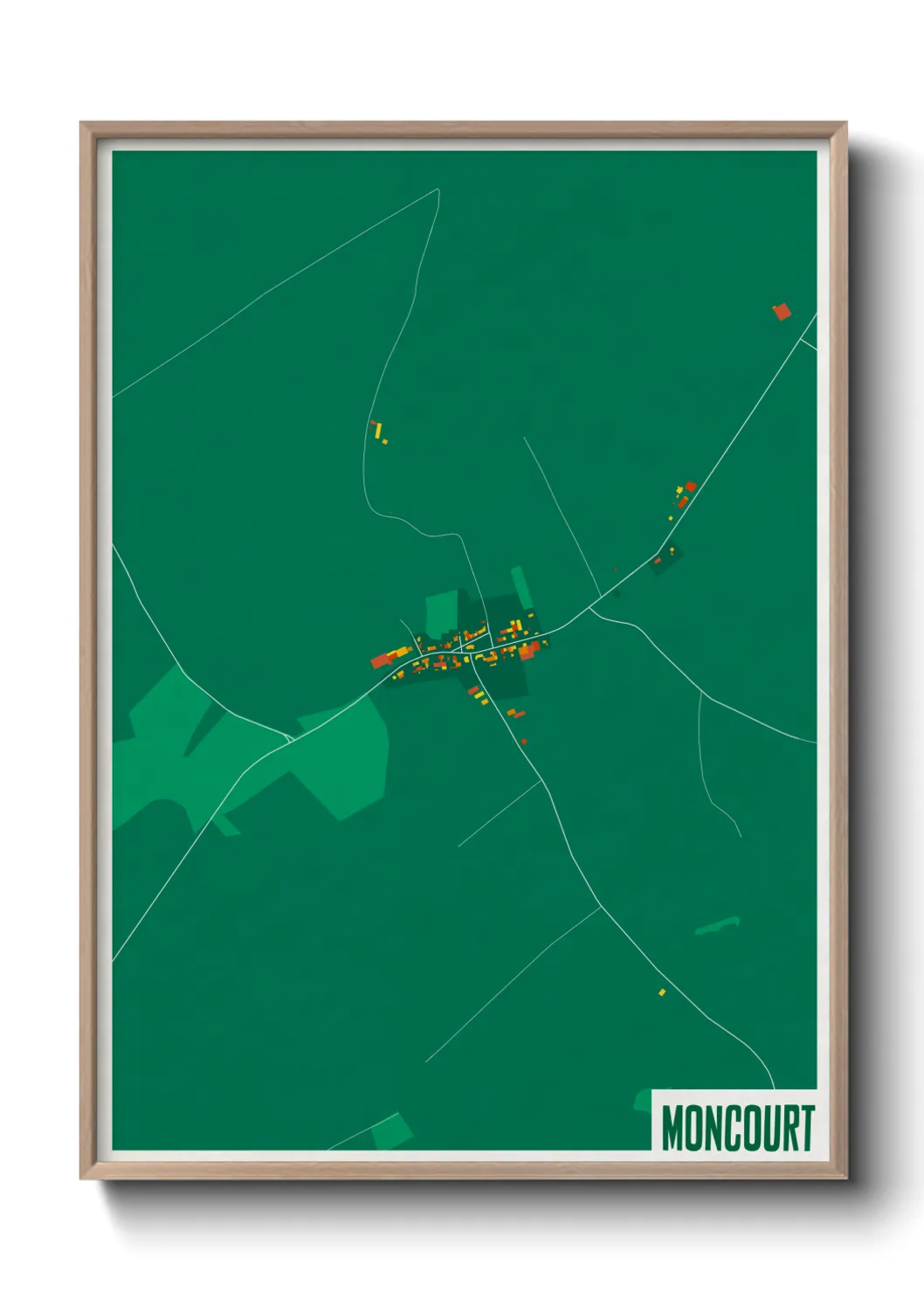 Une affiche de carte sur Moncourt