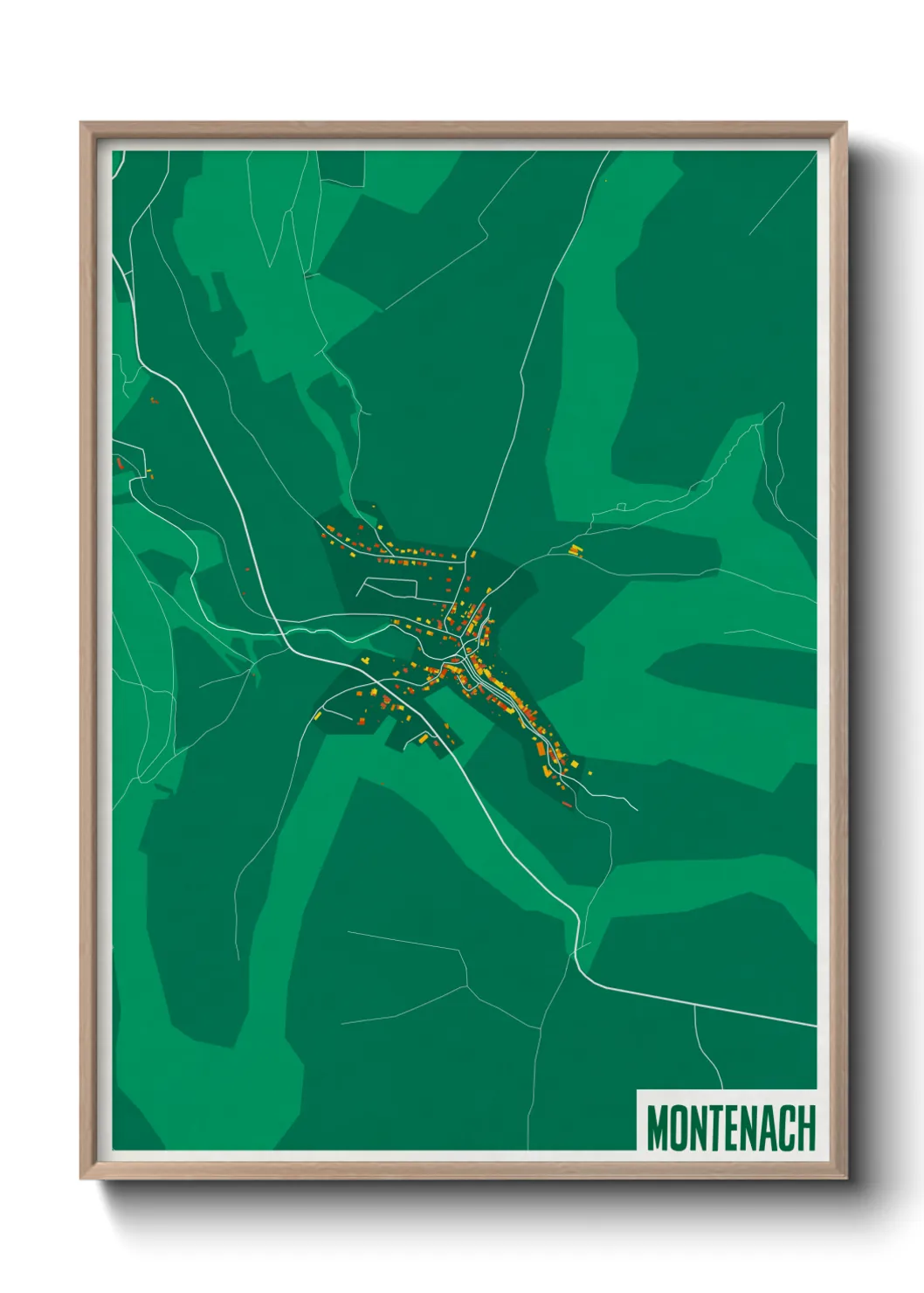 Une affiche de carte sur Montenach