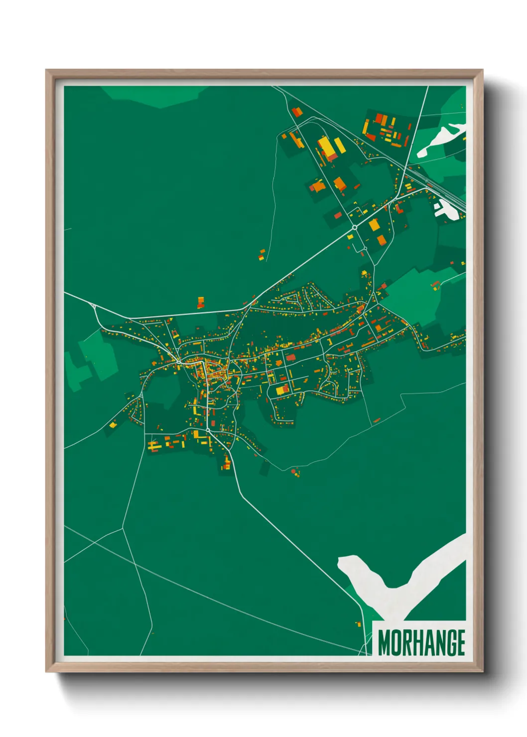 Une affiche de carte sur Morhange