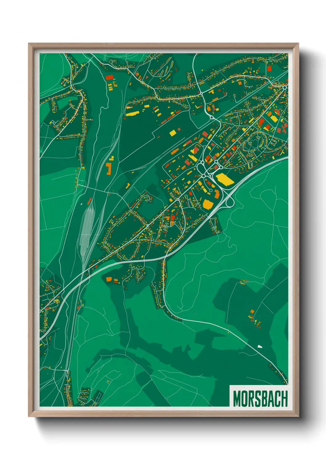 Une affiche de carte sur Morsbach