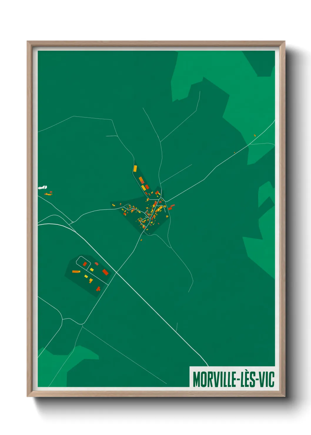 Une affiche de carte sur Morville-lès-Vic