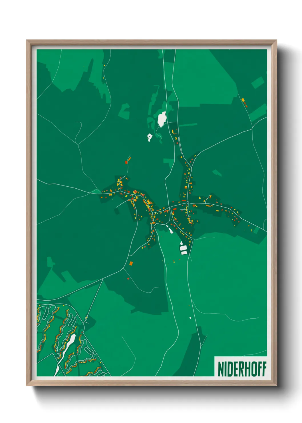 Une affiche de carte sur Niderhoff