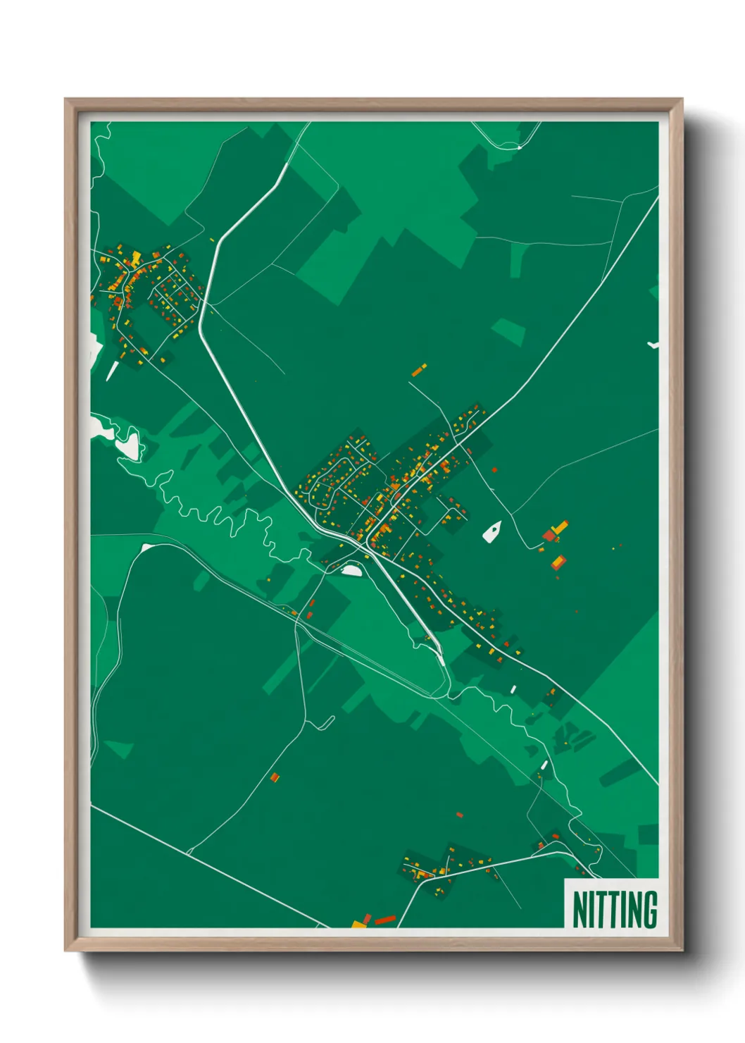 Une affiche de carte sur Nitting