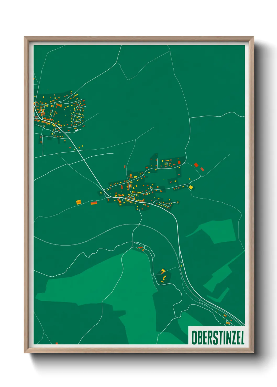 Une affiche de carte sur Oberstinzel