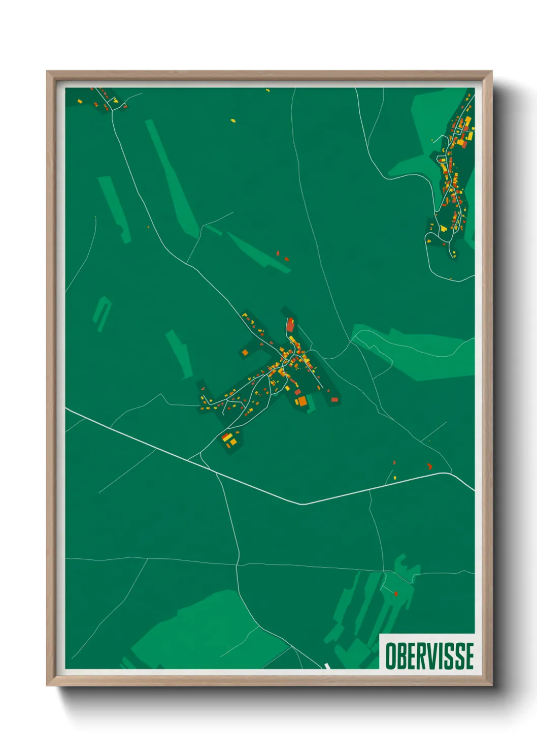 Une affiche de carte sur Obervisse