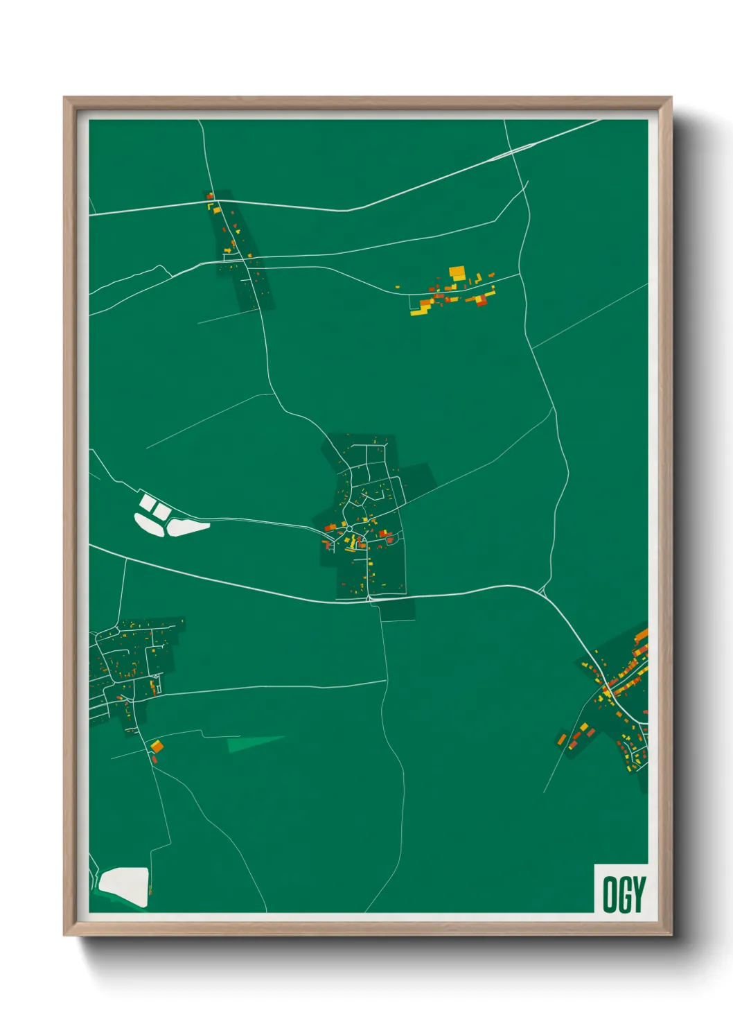 Une affiche de carte sur Ogy