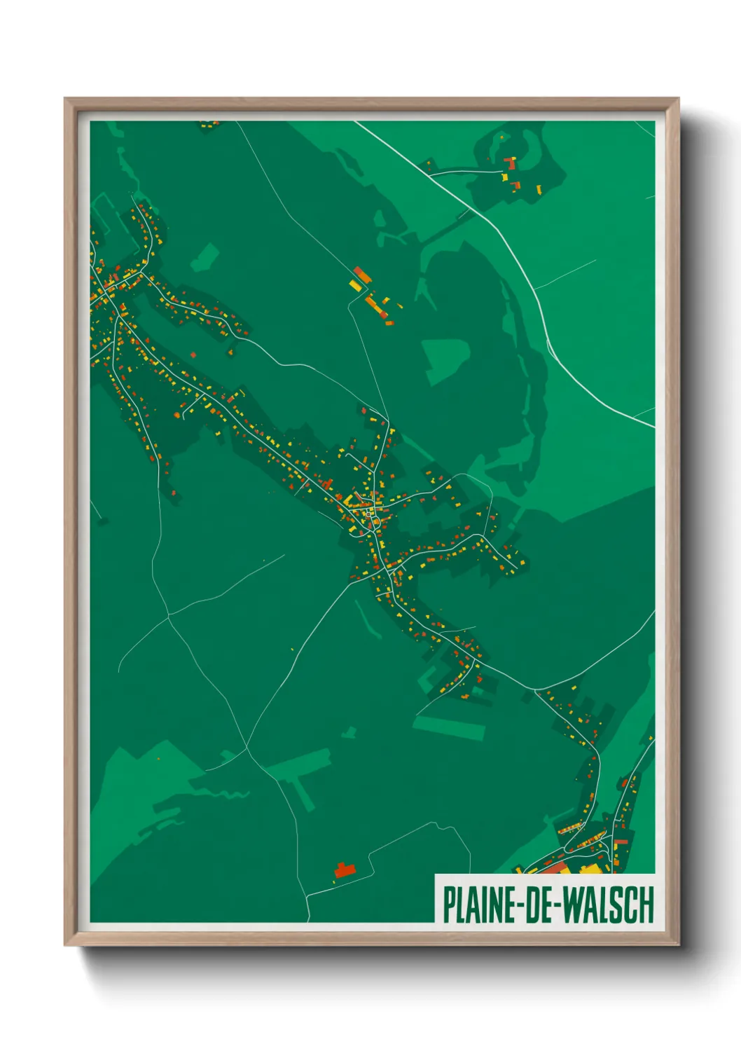 Un poster cartePlaine-de-Walsch