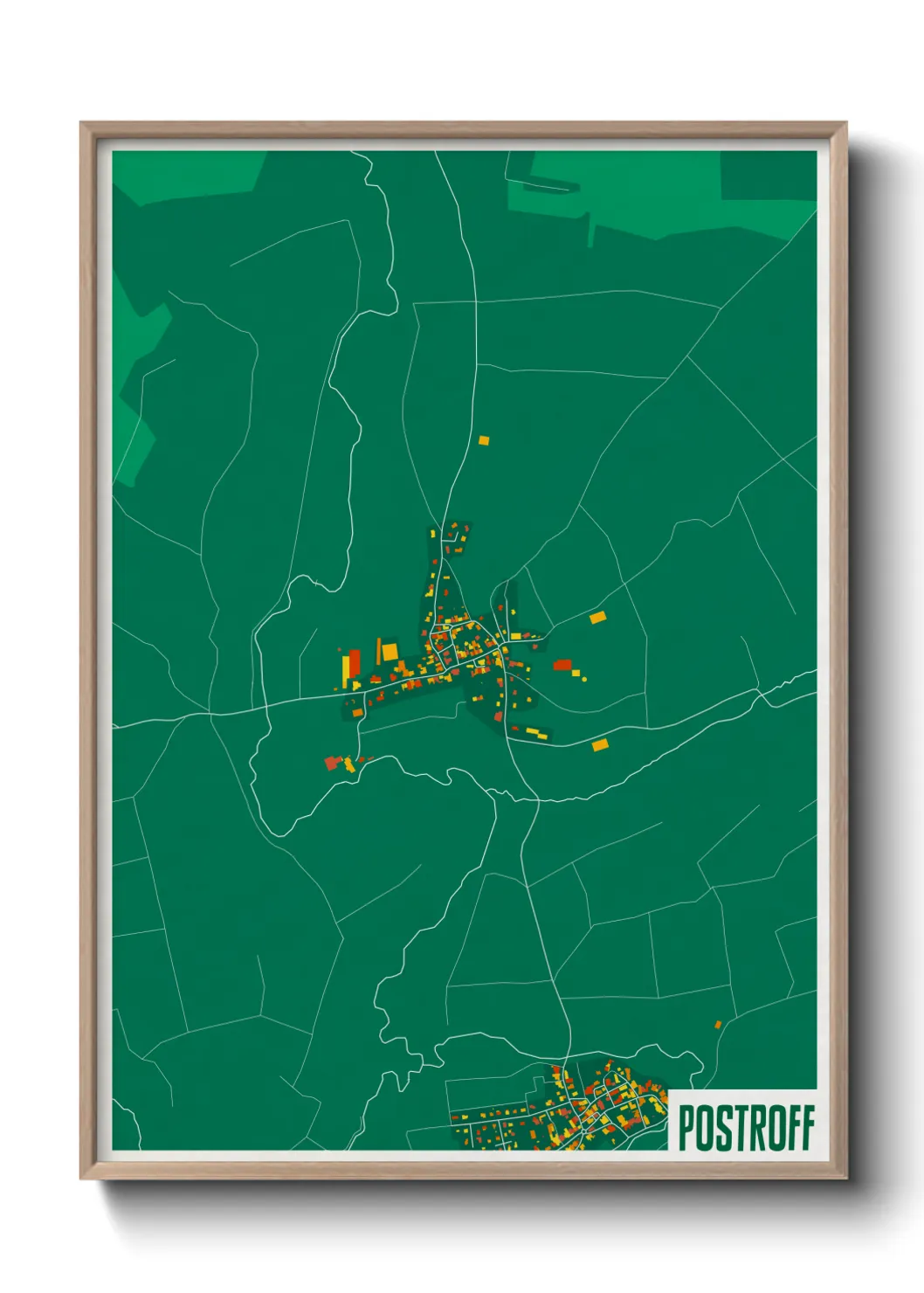 Une affiche de carte sur Postroff