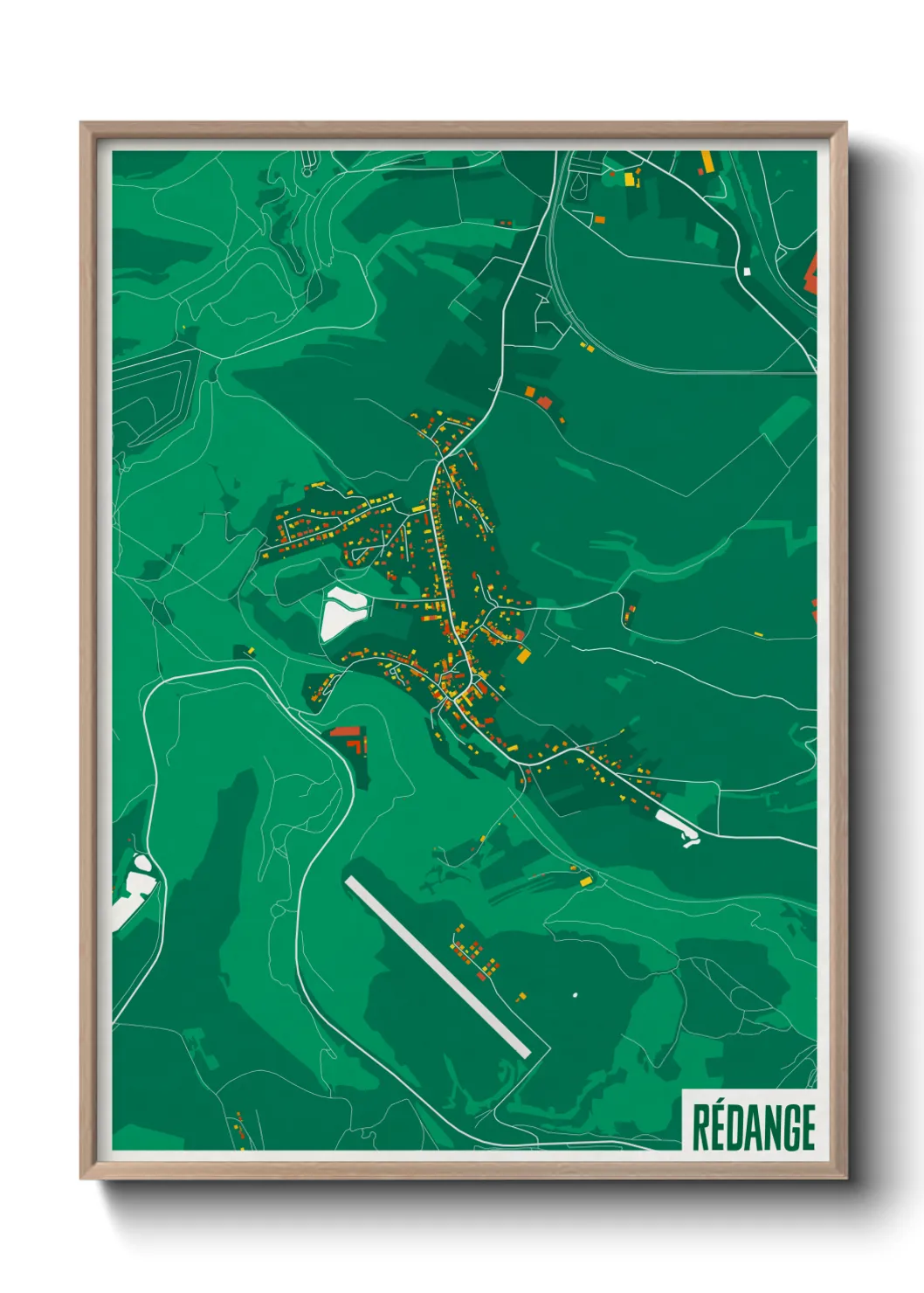 Une affiche de carte sur Rédange