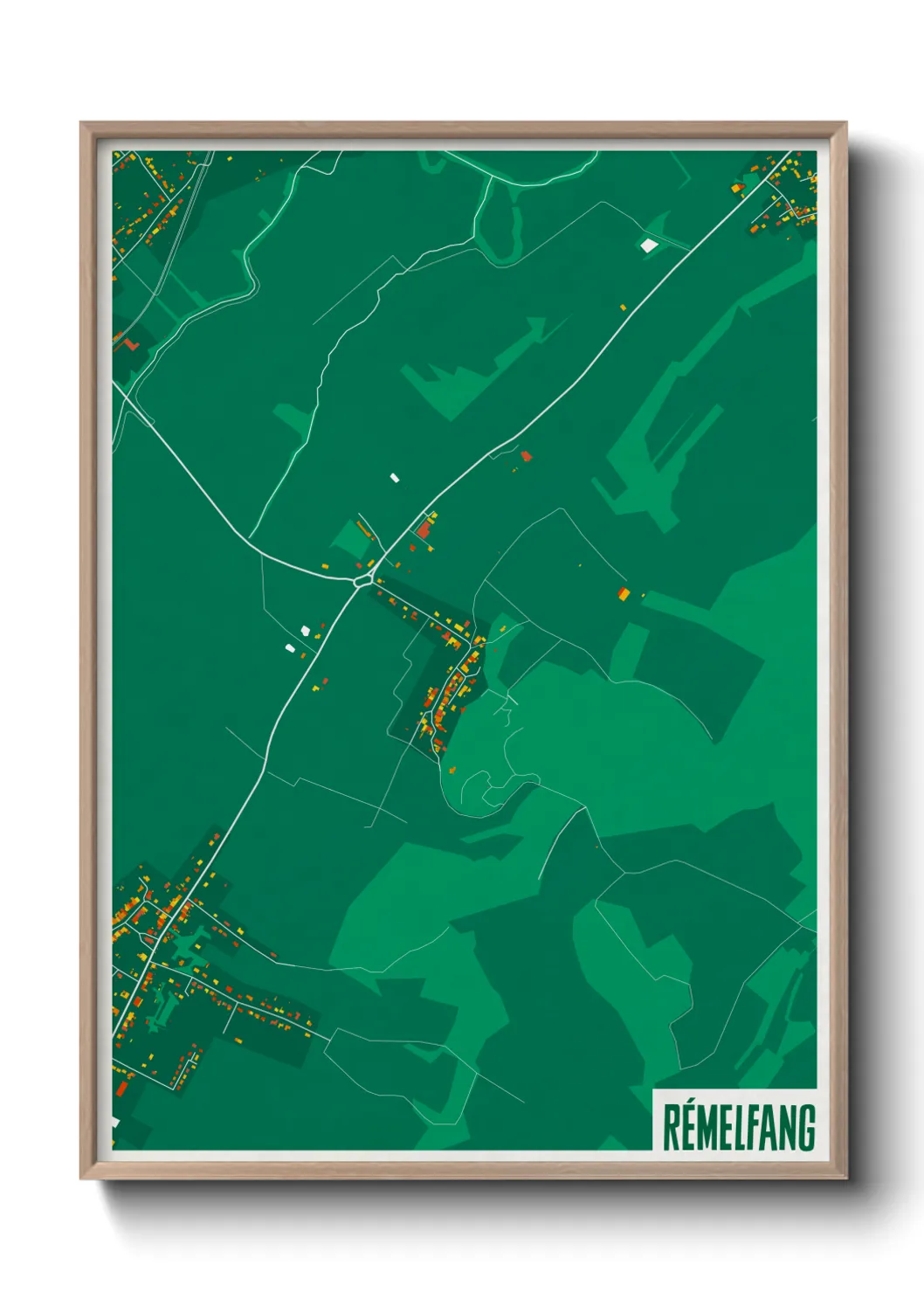 Une affiche de carte sur Rémelfang
