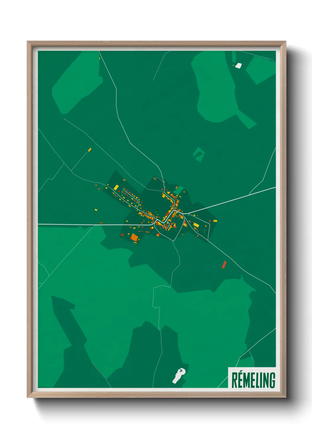 Une affiche de carte sur Rémeling