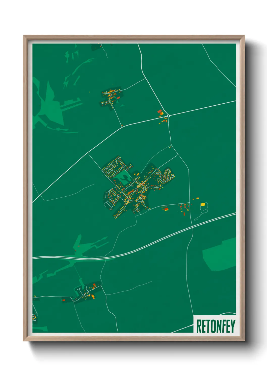 Une affiche de carte sur Retonfey