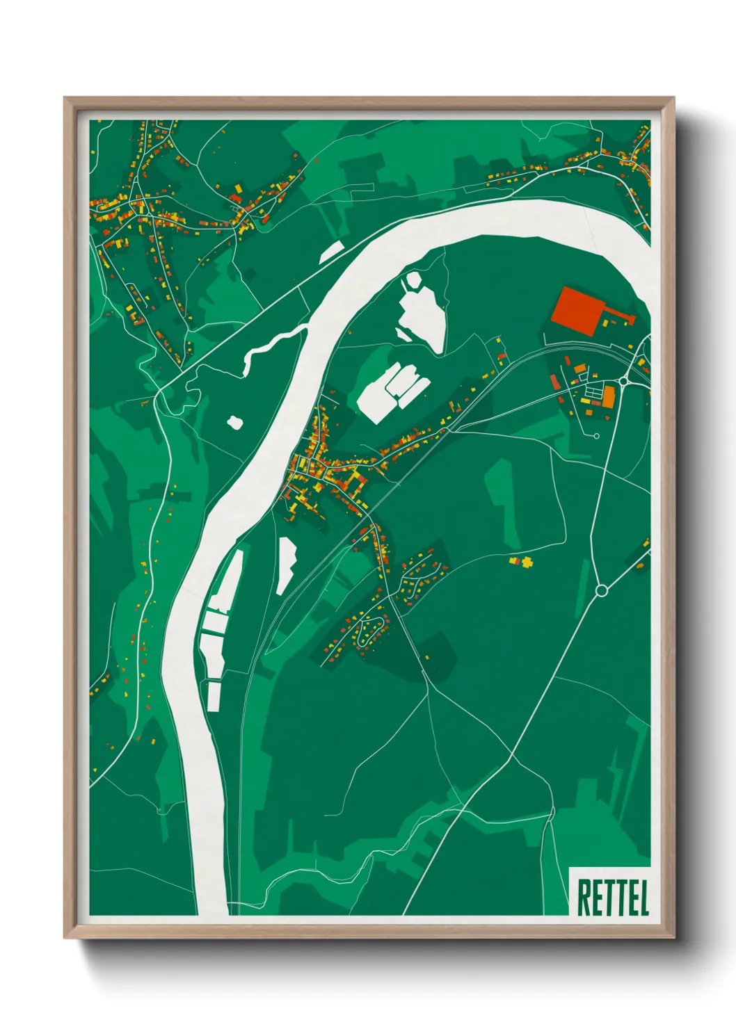 Une affiche de carte sur Rettel