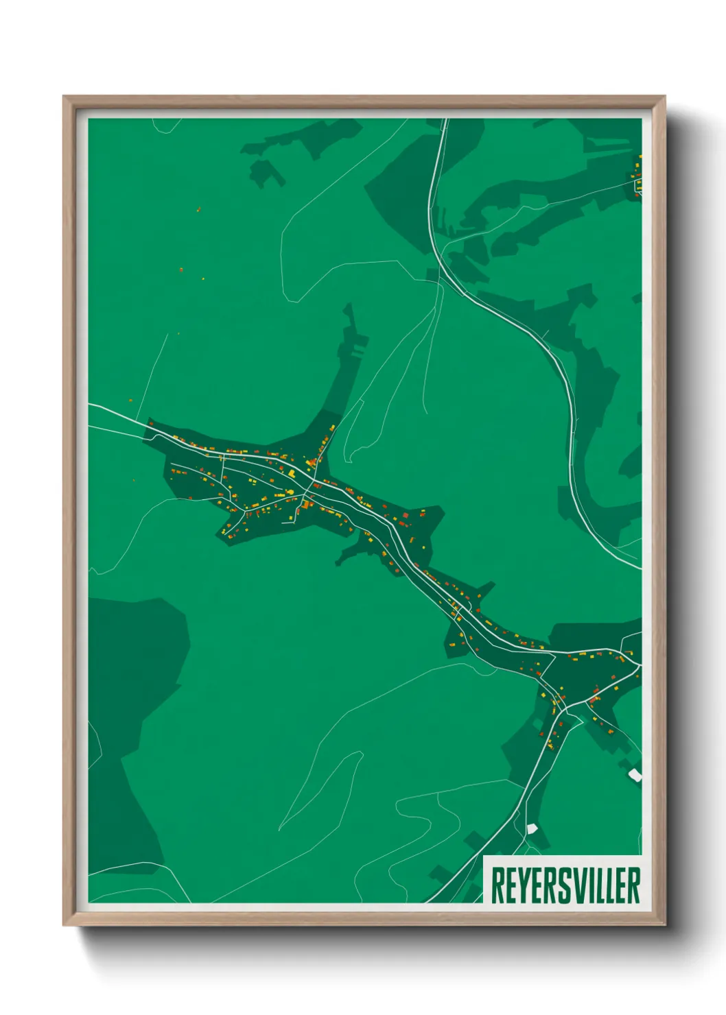 Une affiche de carte sur Reyersviller