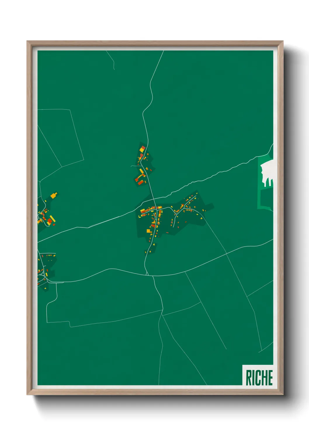 Une affiche de carte sur Riche