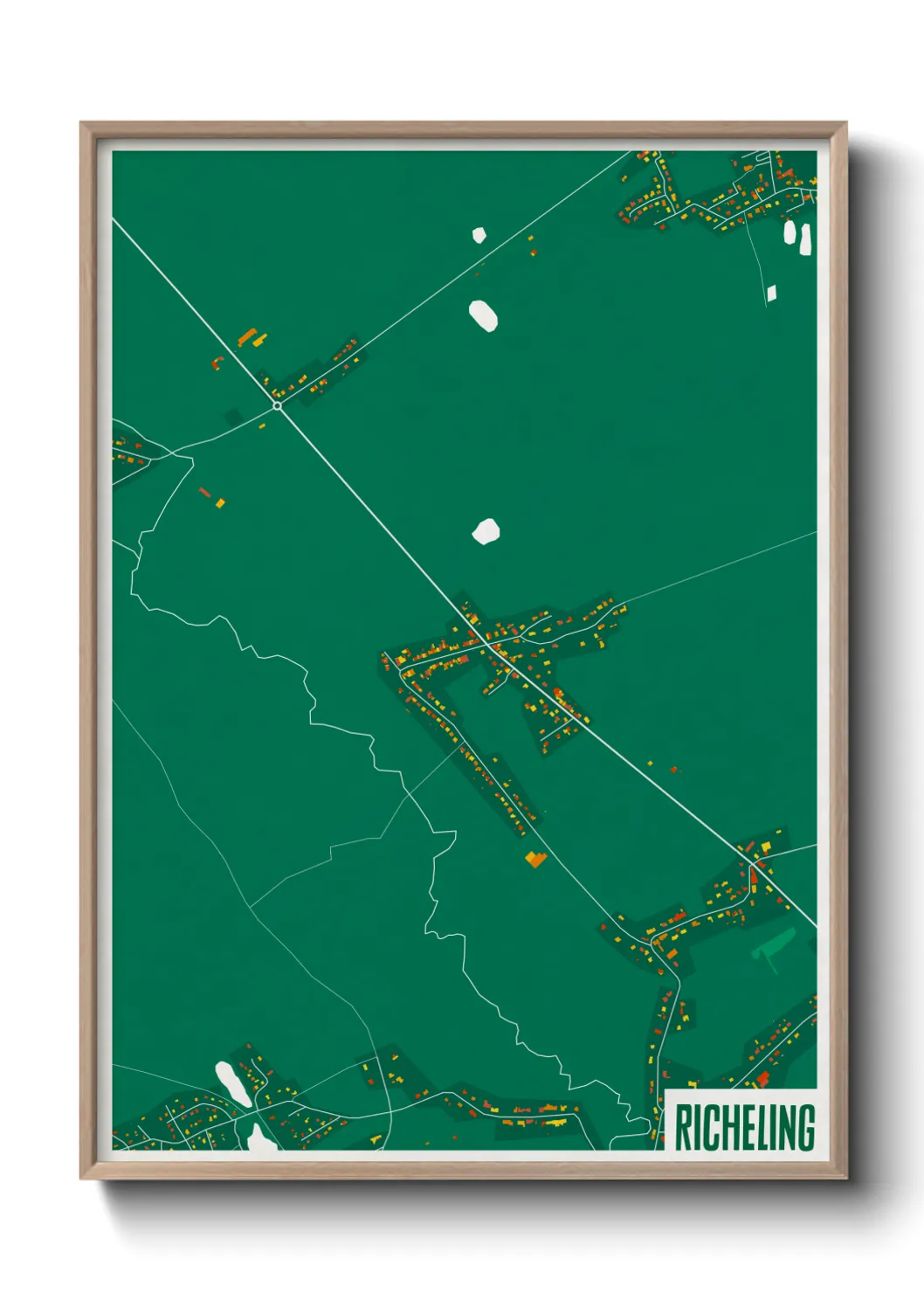 Une affiche de carte sur Richeling