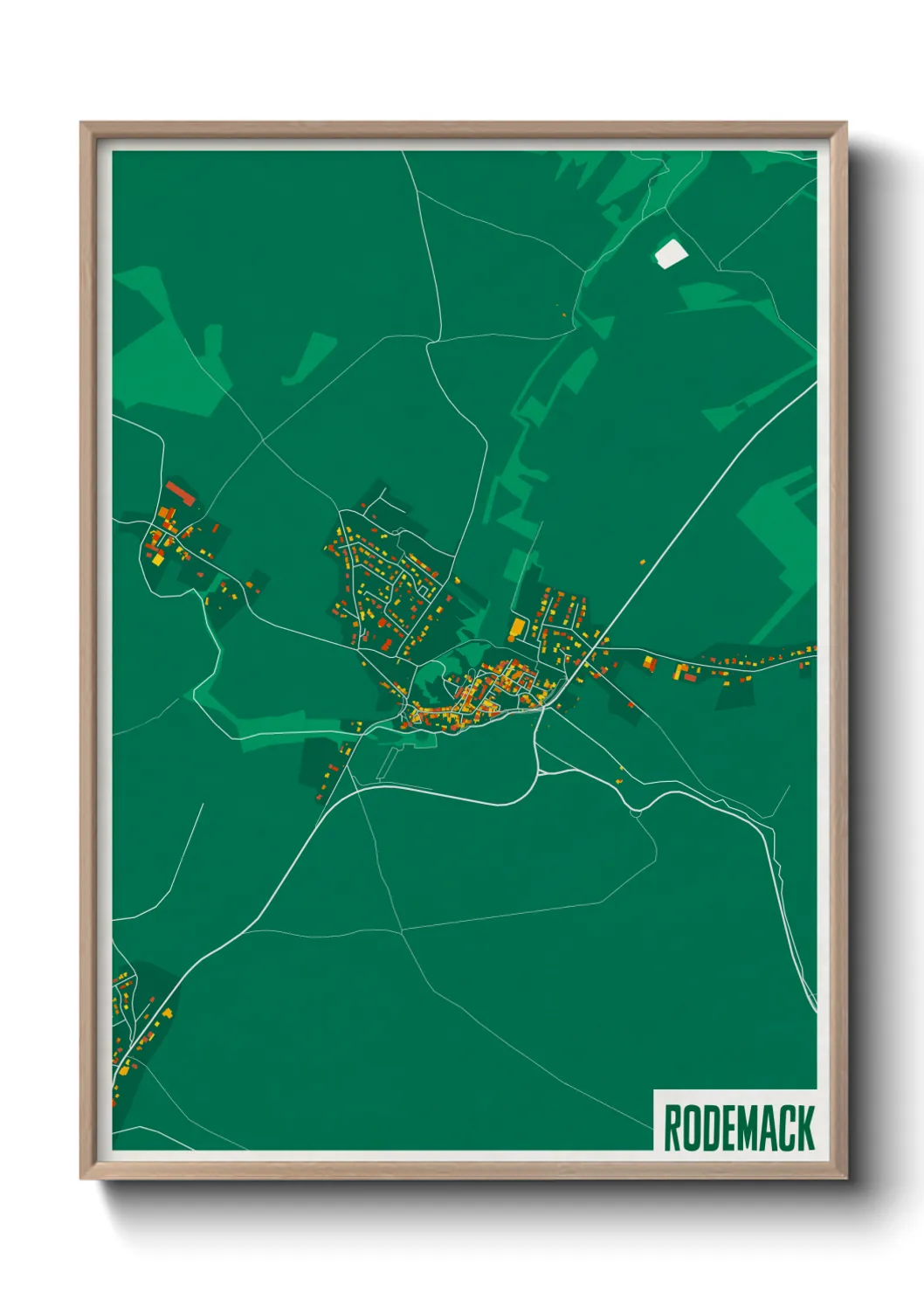 Une affiche de carte sur Rodemack