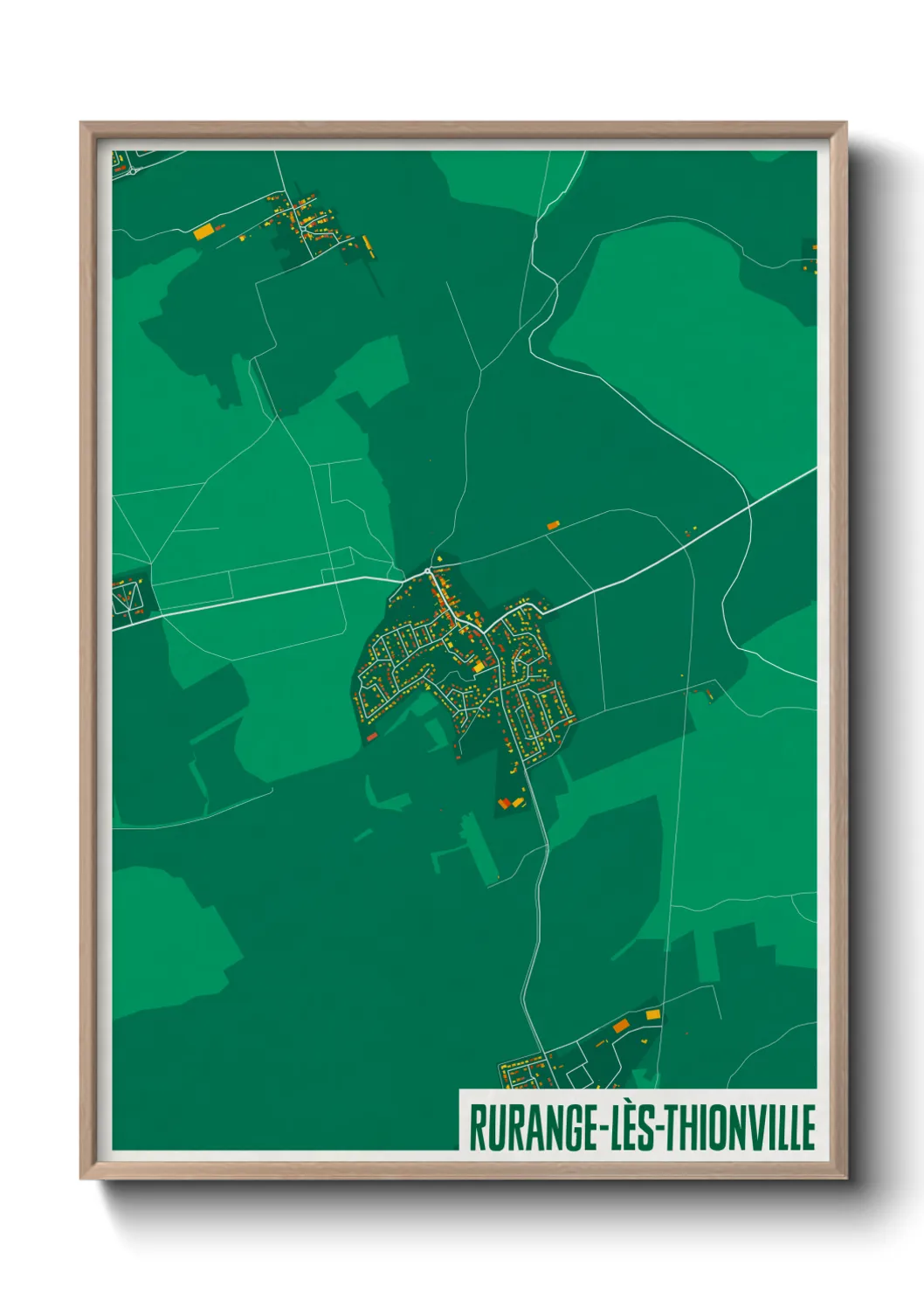 Une affiche de carte sur Rurange-lès-Thionville