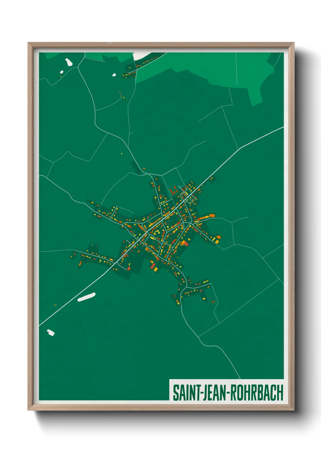Une affiche de carte sur Saint-Jean-Rohrbach