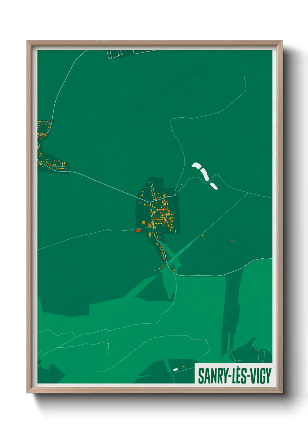 Une affiche de carte sur Sanry-lès-Vigy