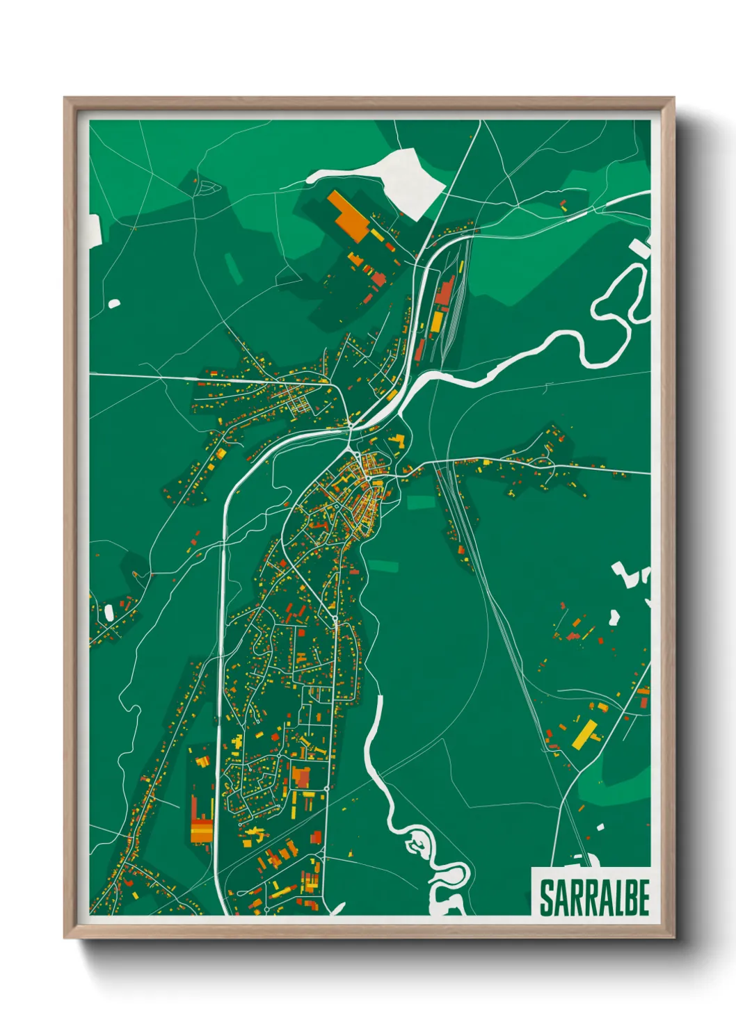 Une affiche de carte sur Sarralbe